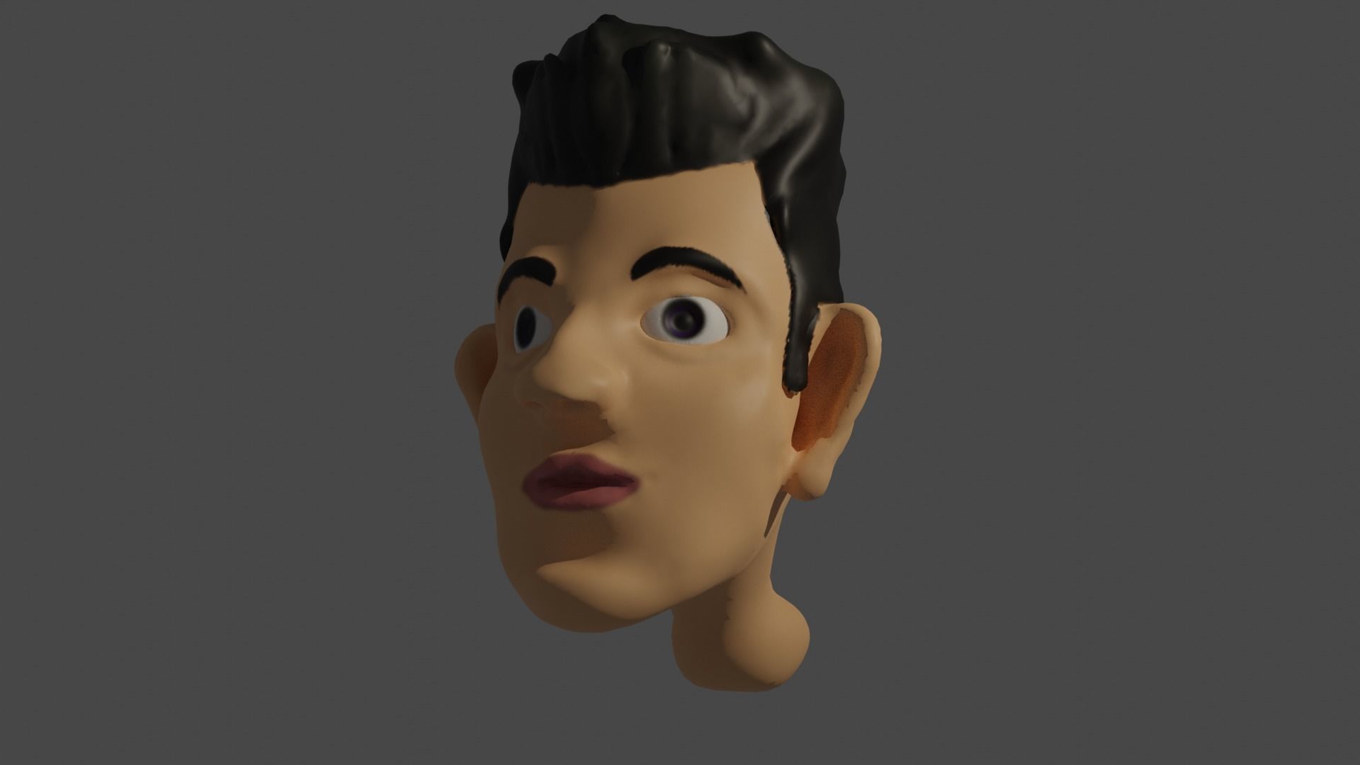 Human Head Low-poly 3D model_5