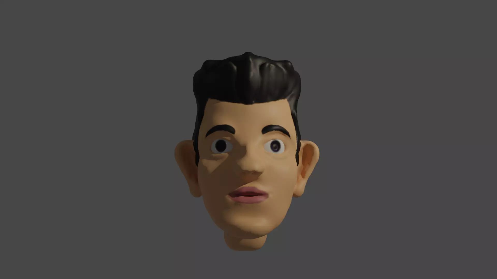 Human Head Low-poly 3D model_0
