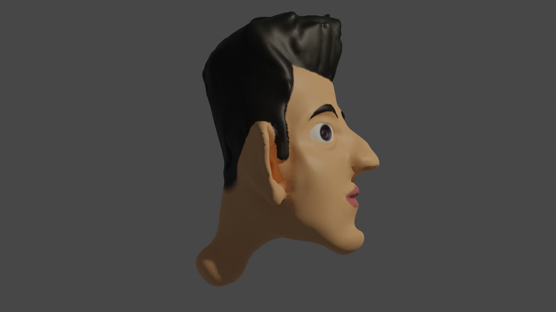 Human Head Low-poly 3D model_3