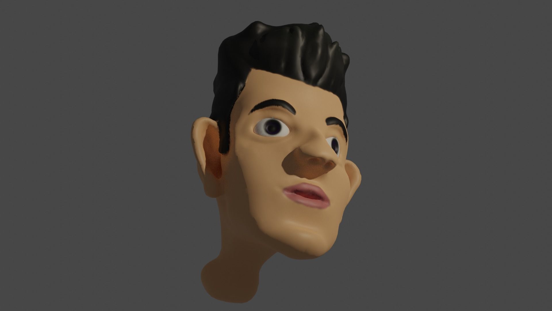 Human Head Low-poly 3D model_1
