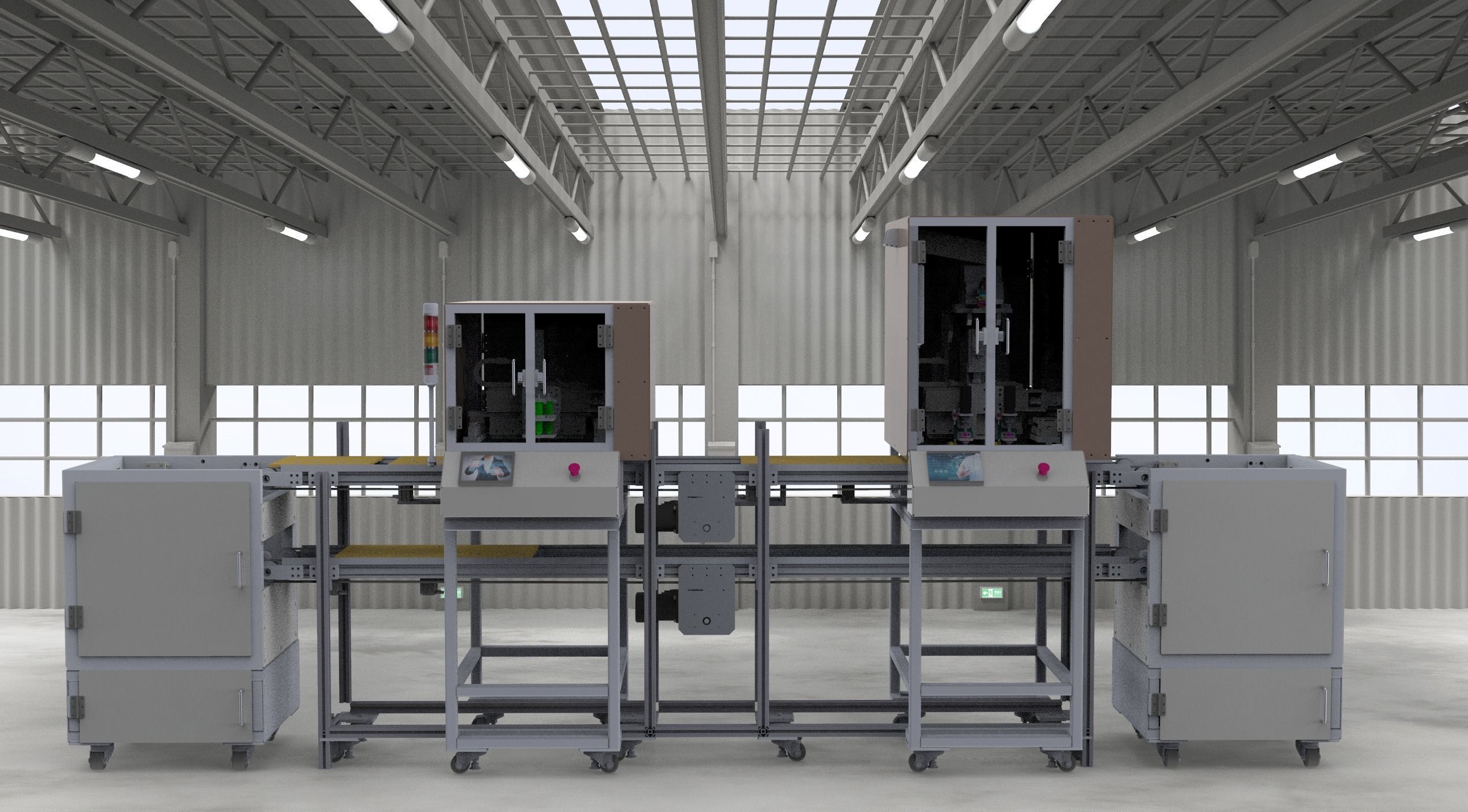 Automatic screw machine production line 3D model_3