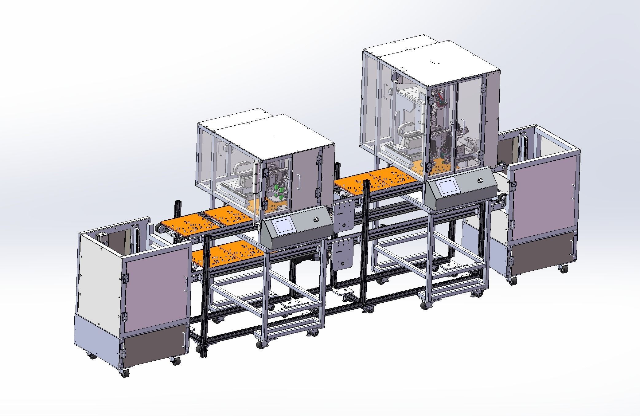 Automatic screw machine production line 3D model_4
