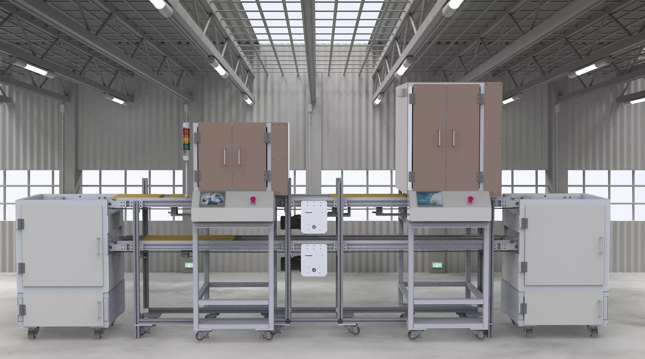 Automatic screw machine production line 3D model_0