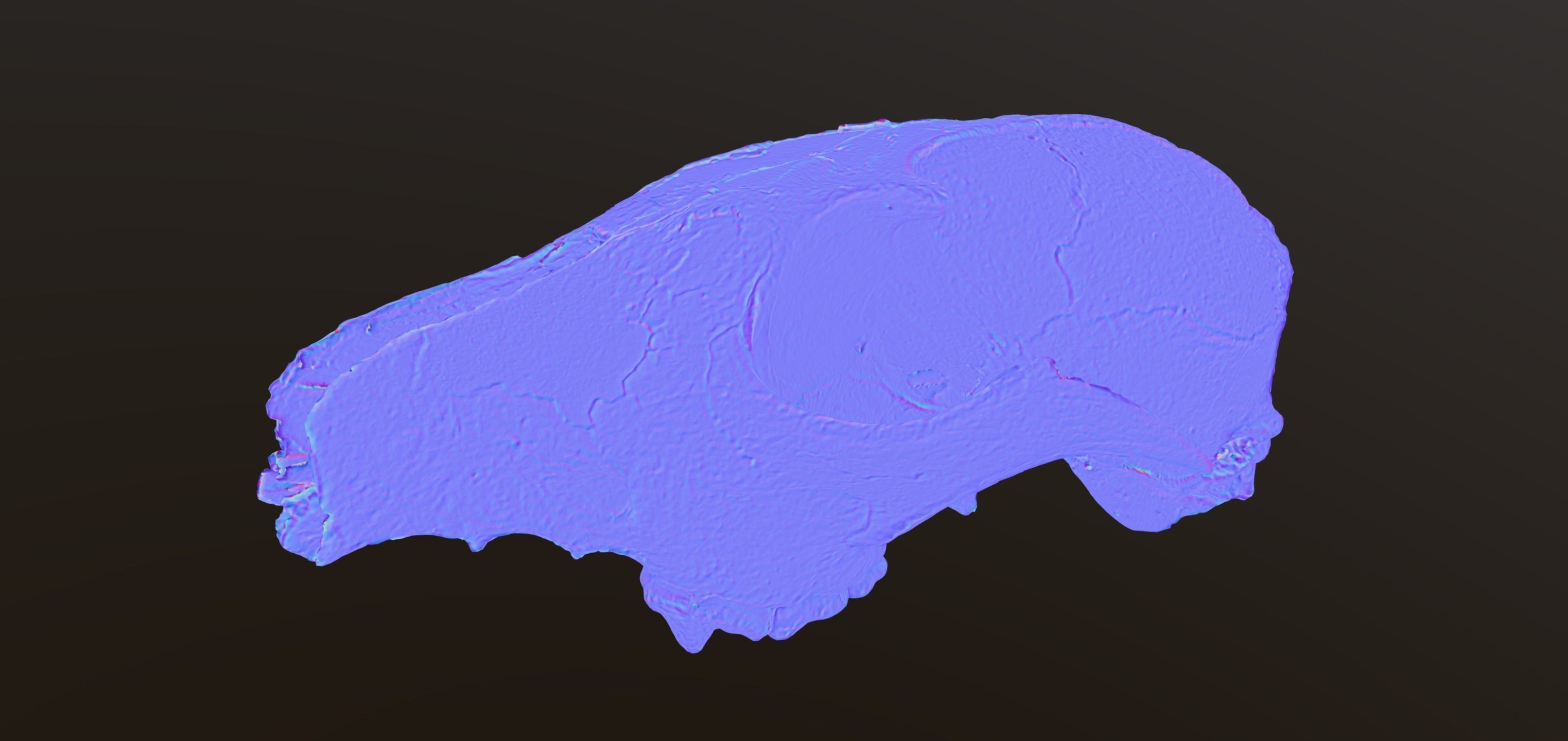 Fox skull Low-poly 3D model_4