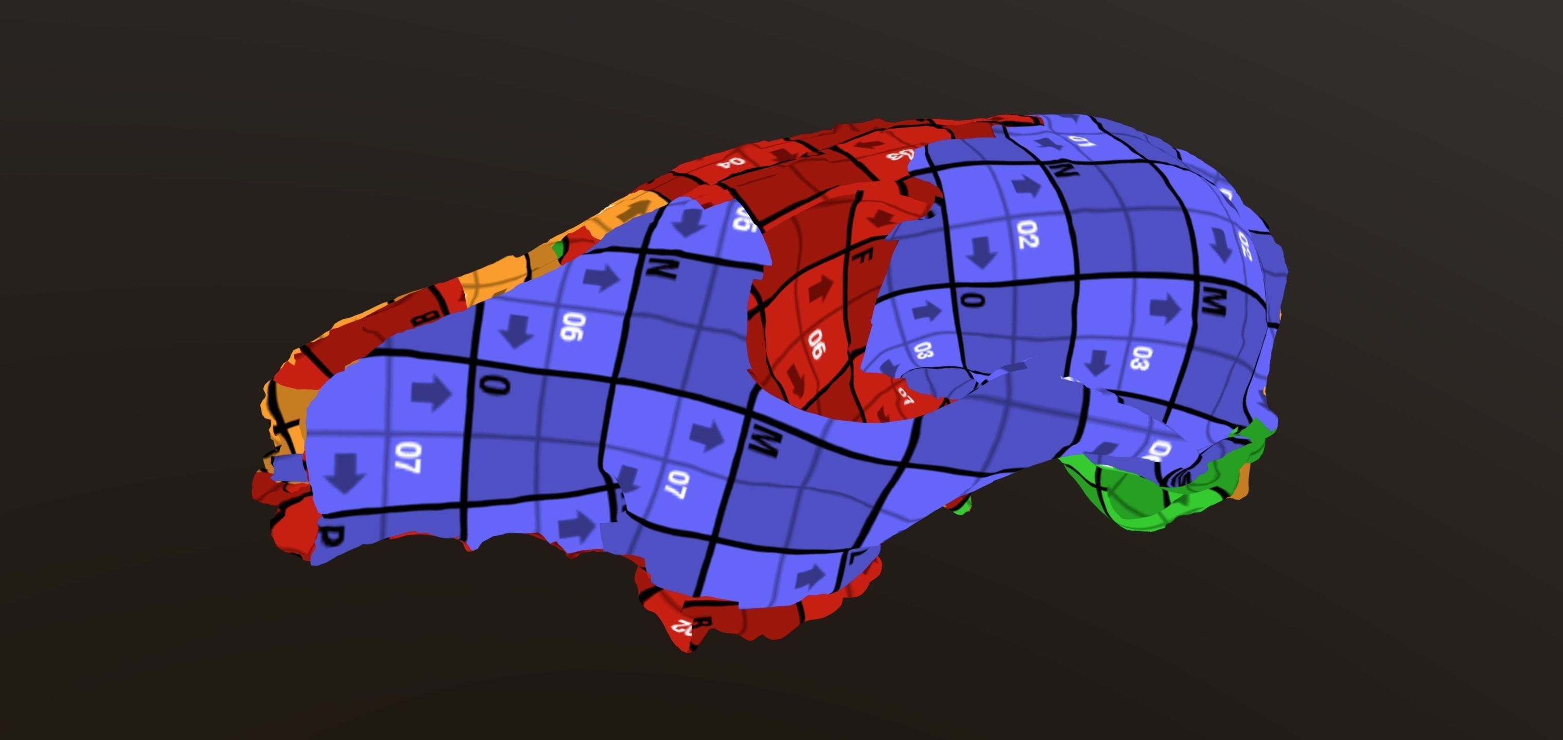 Fox skull Low-poly 3D model_8