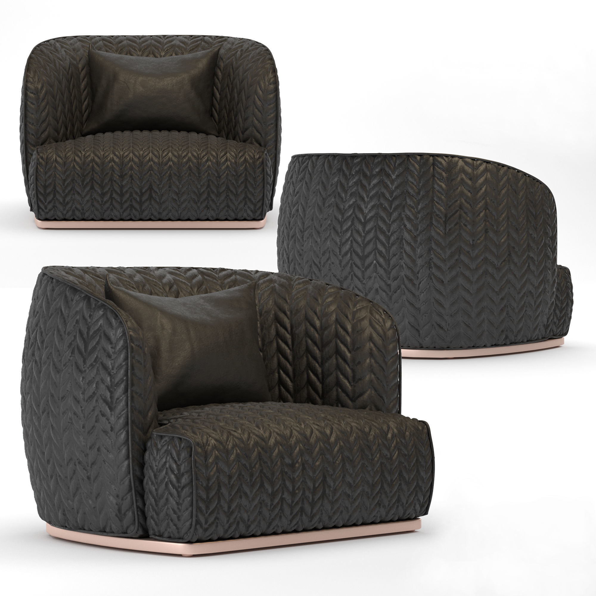 Redondo Armchair 3D model_3