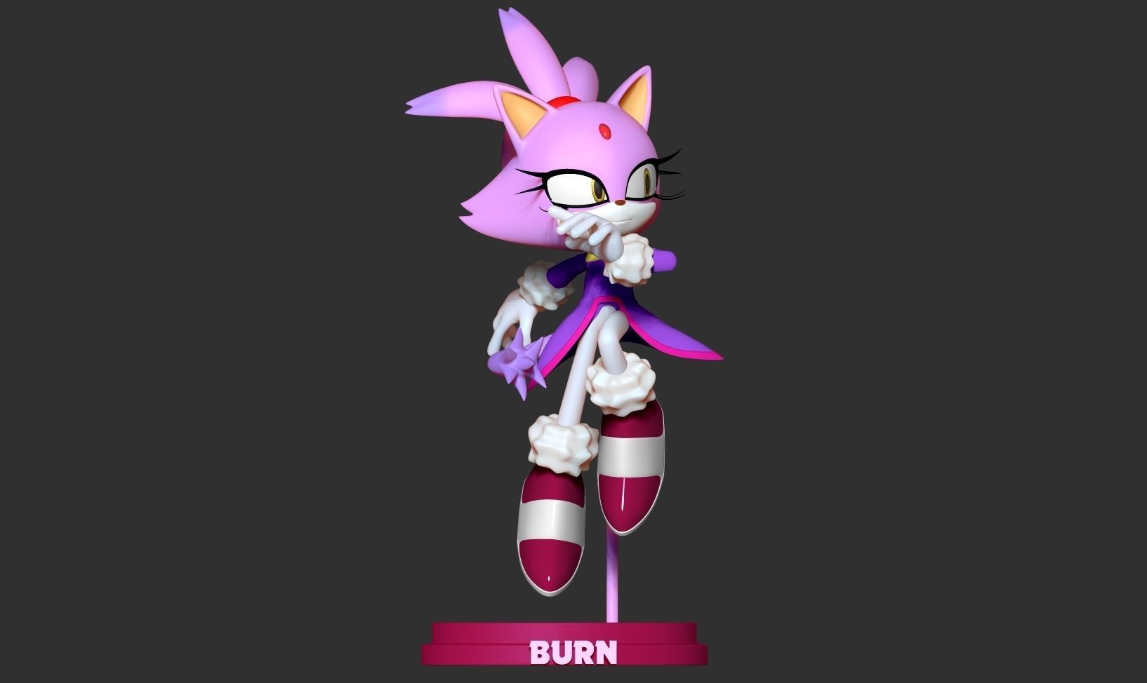 Blaze the Cat - Sonic Fanart 3D print model_8