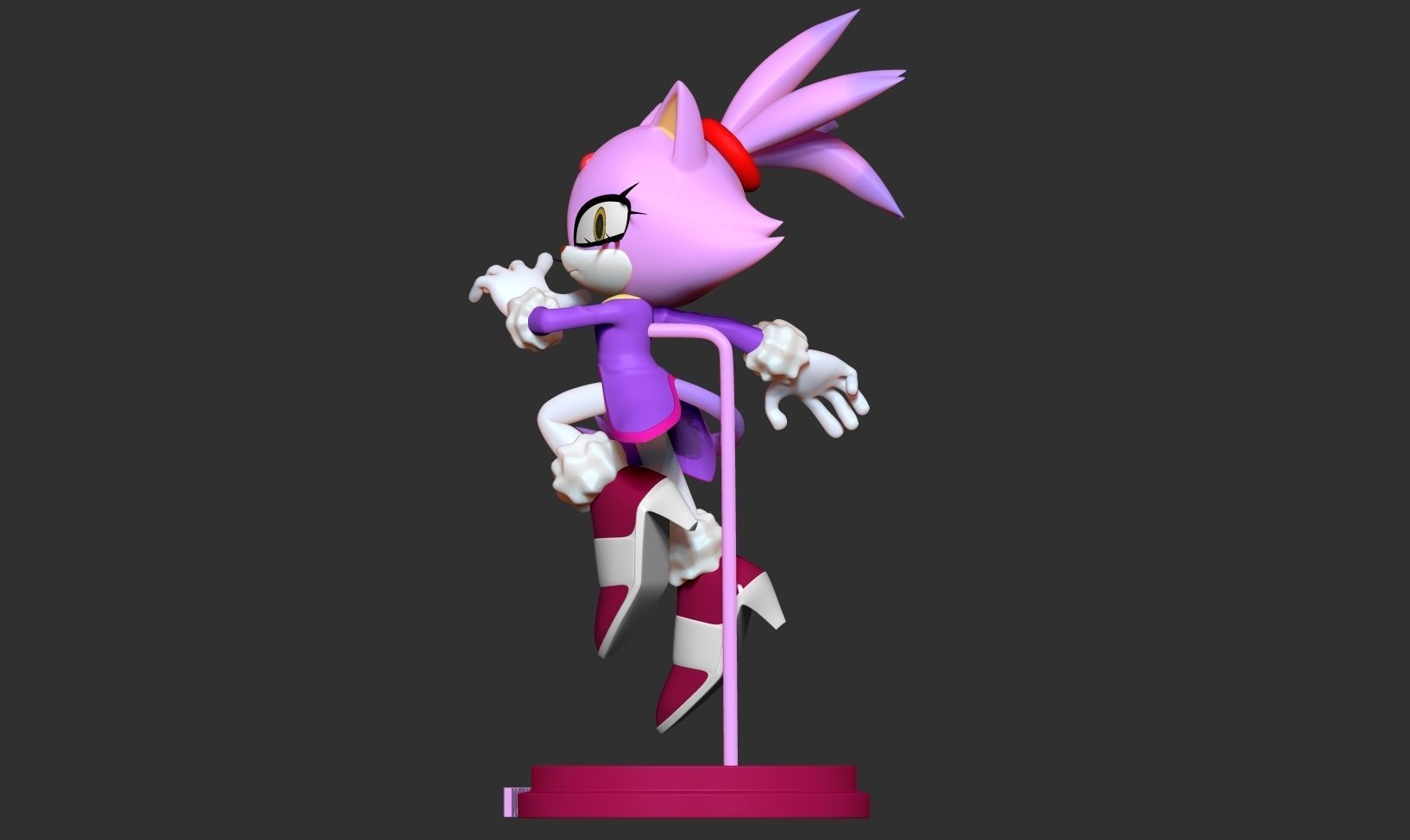 Blaze the Cat - Sonic Fanart 3D print model_10