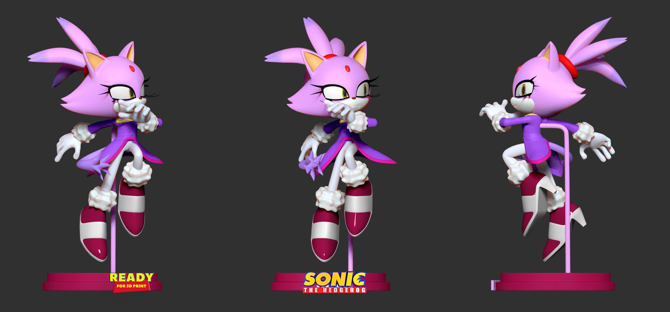 Blaze the Cat - Sonic Fanart 3D print model_1