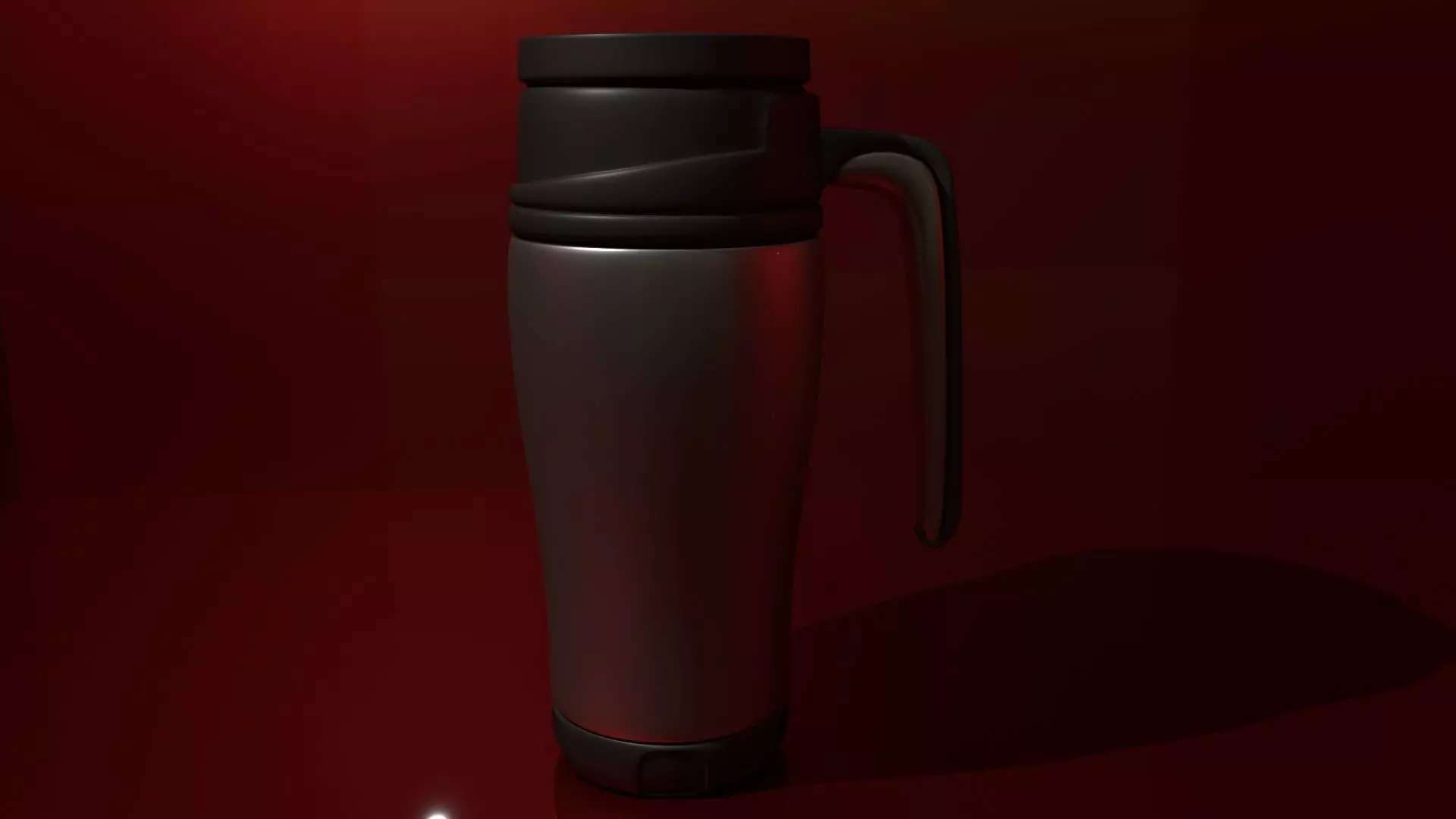 Thermos glass water bottle Free low-poly 3D model