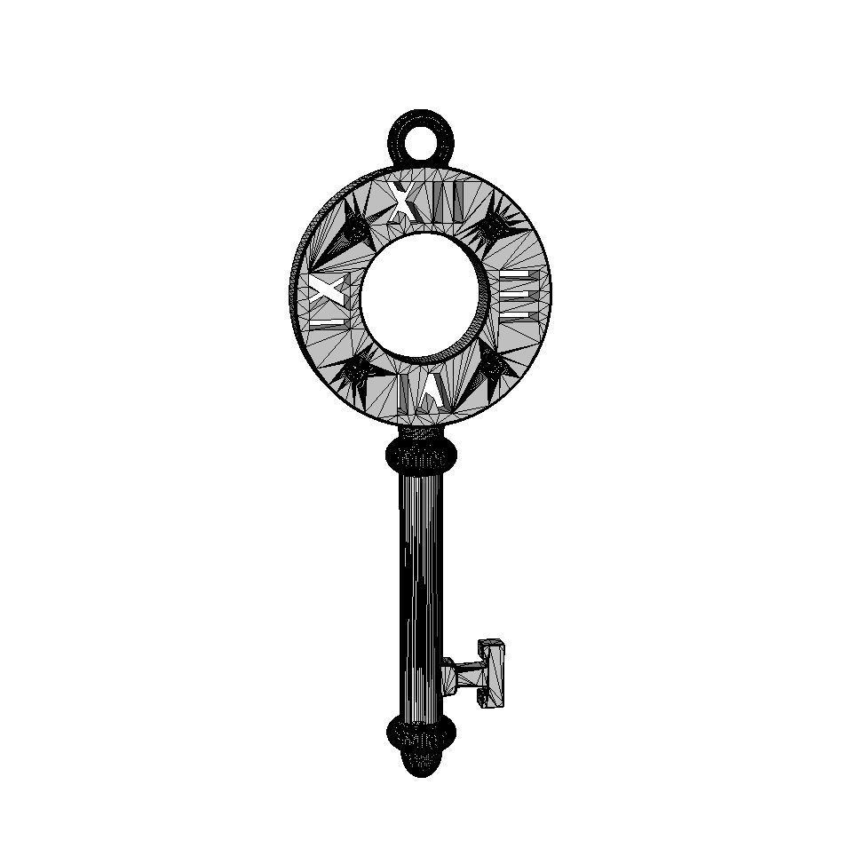 N135 Pierced digits Key Pendant 3D print model_6