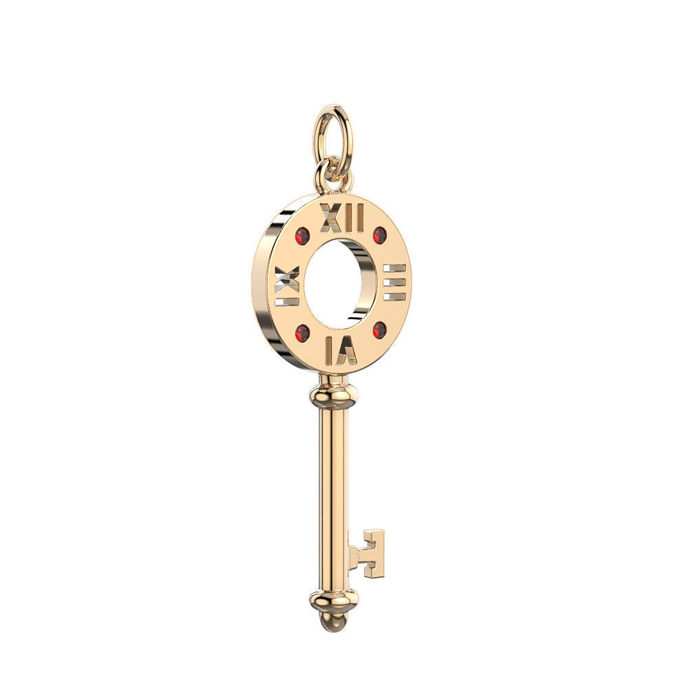 N135 Pierced digits Key Pendant 3D print model_4