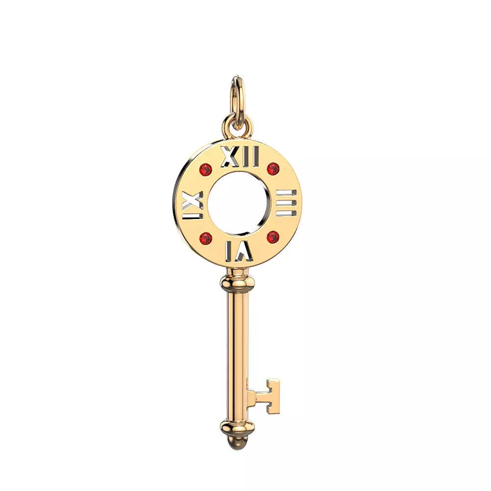 N135 Pierced digits Key Pendant 3D print model_0