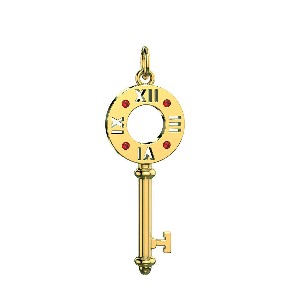 N135 Pierced digits Key Pendant 3D print model_2
