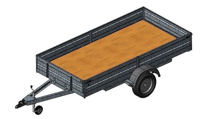 small trailer for cars 3D model