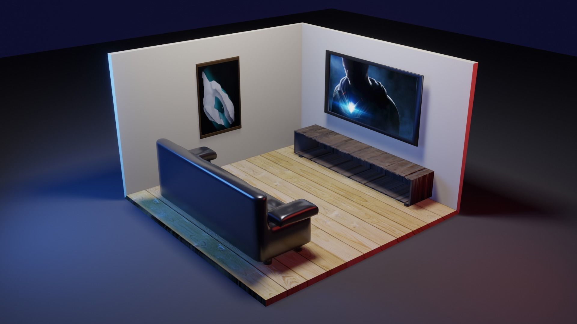 Sci fi recording studio 3D model_5
