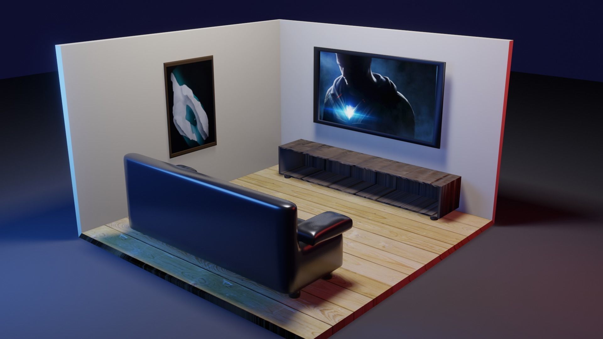 Sci fi recording studio 3D model_3