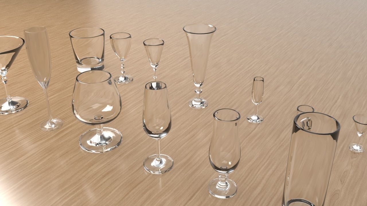 Wine glasses 3D model_6