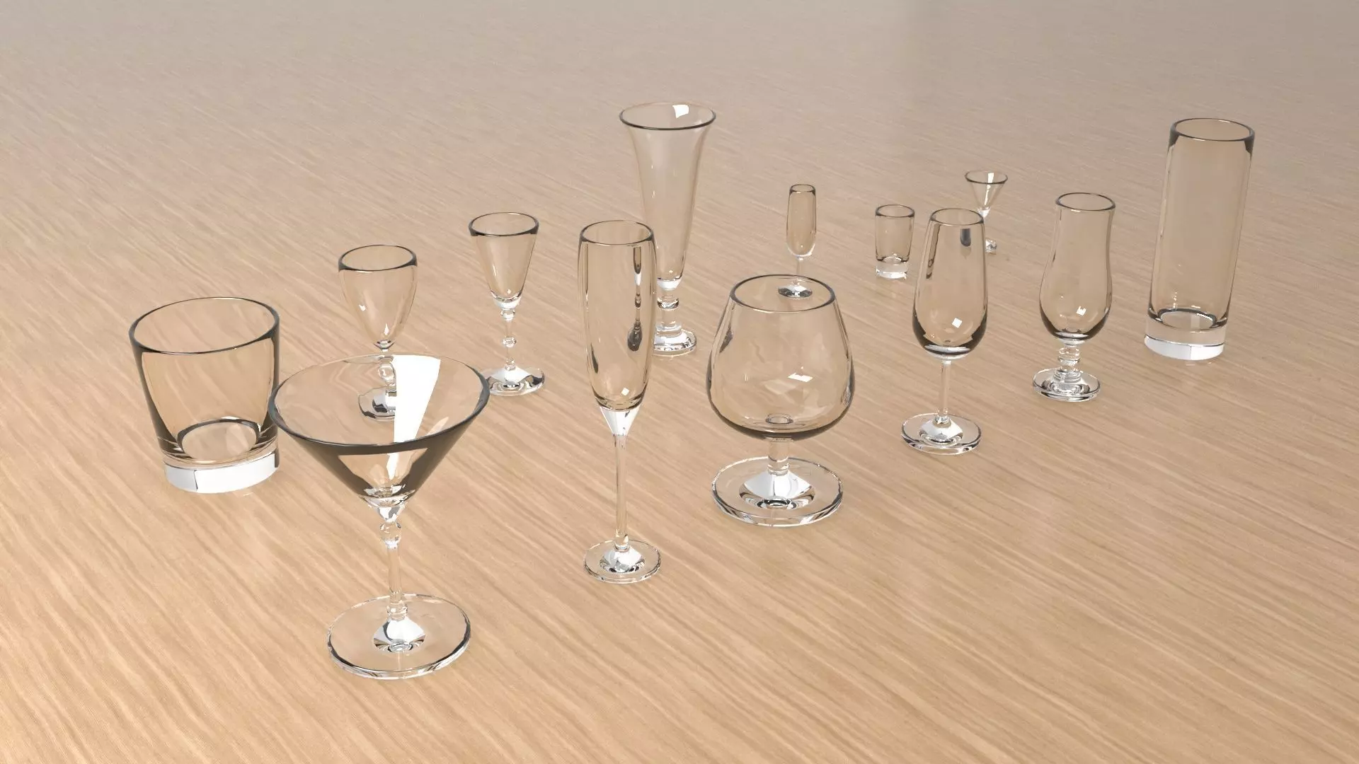 Wine glasses 3D model_0