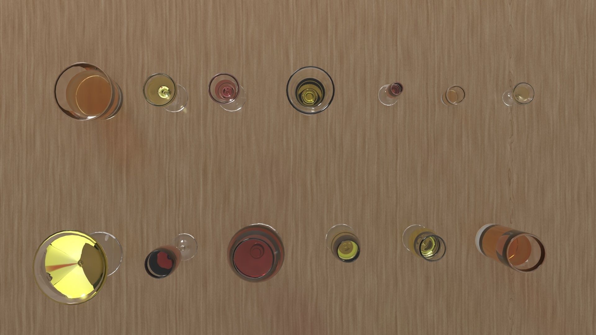 Wine glasses 3D model_4