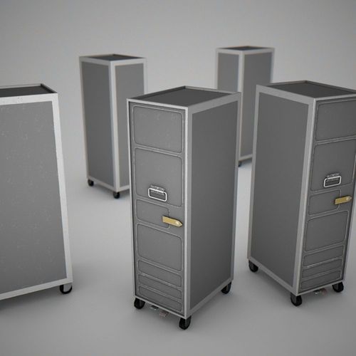 Low Poly Aircraft Trolley Low-poly 3D model