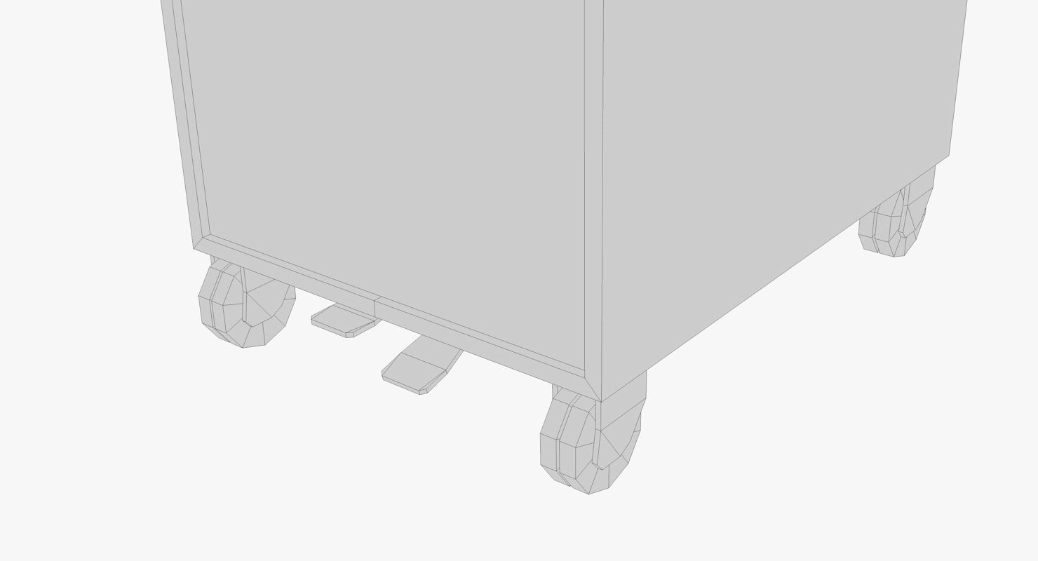 Low Poly Aircraft Trolley Low-poly 3D model_5