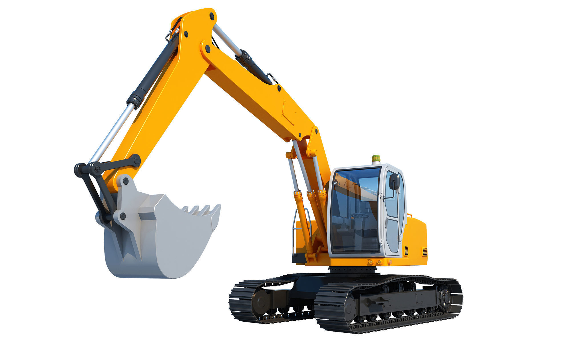 Excavator Tracked 3D model_1