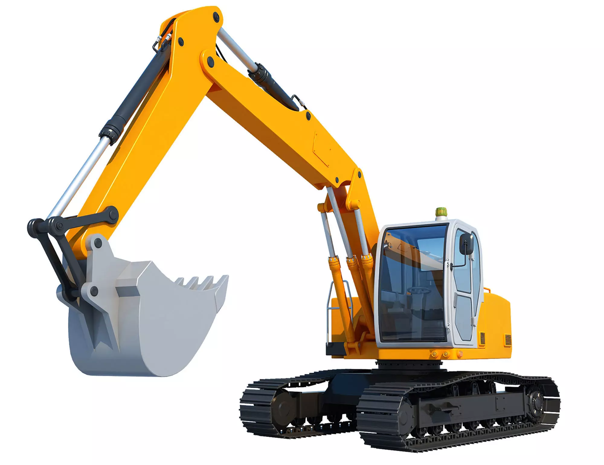 Excavator Tracked 3D model_0