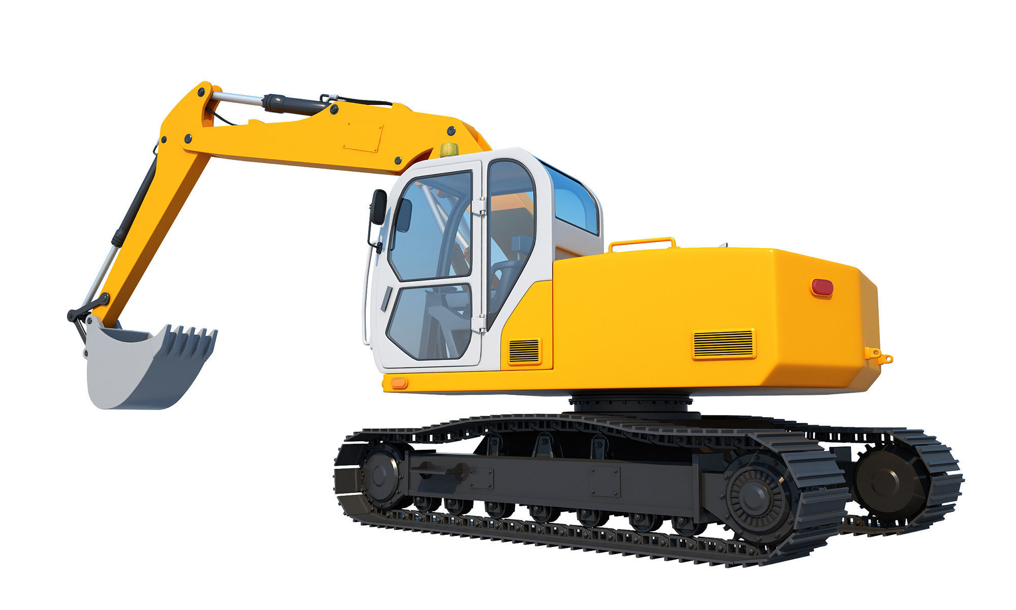 Excavator Tracked 3D model_7