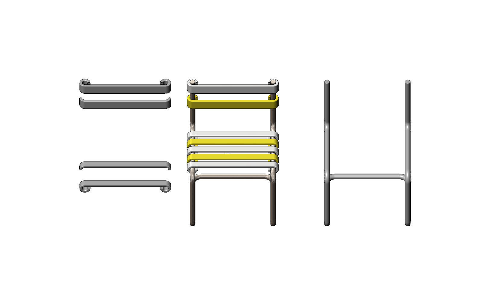 Miniature garden chair mockup 3D print model_5