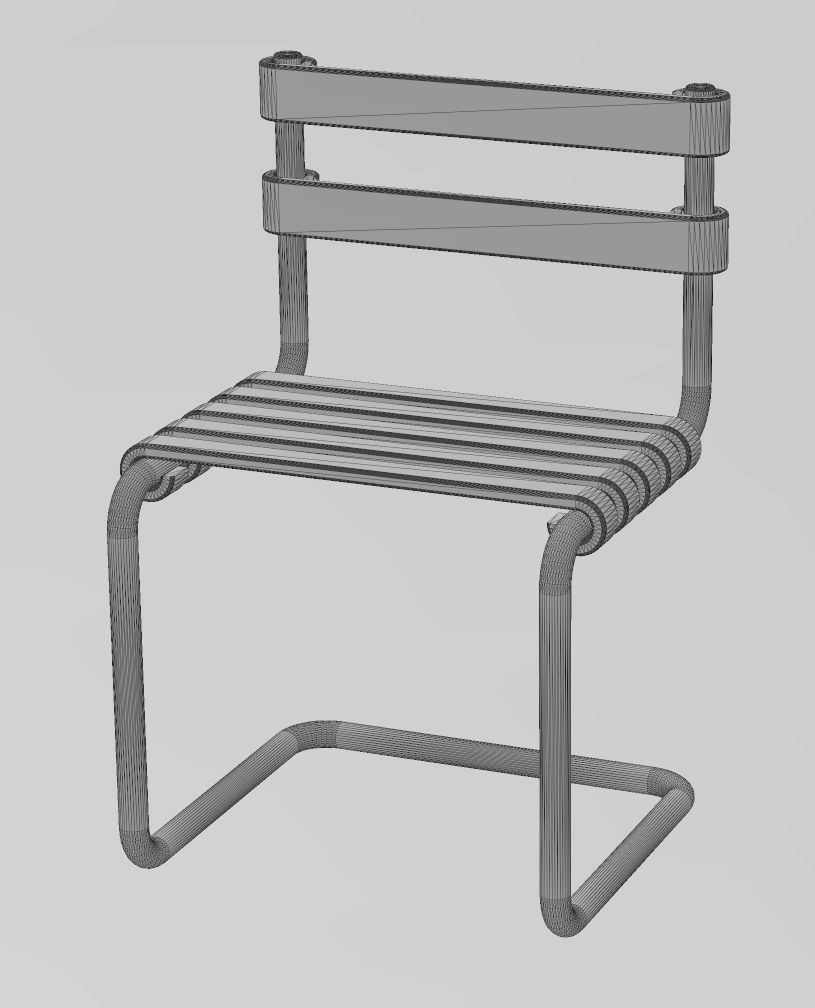 Miniature garden chair mockup 3D print model_13
