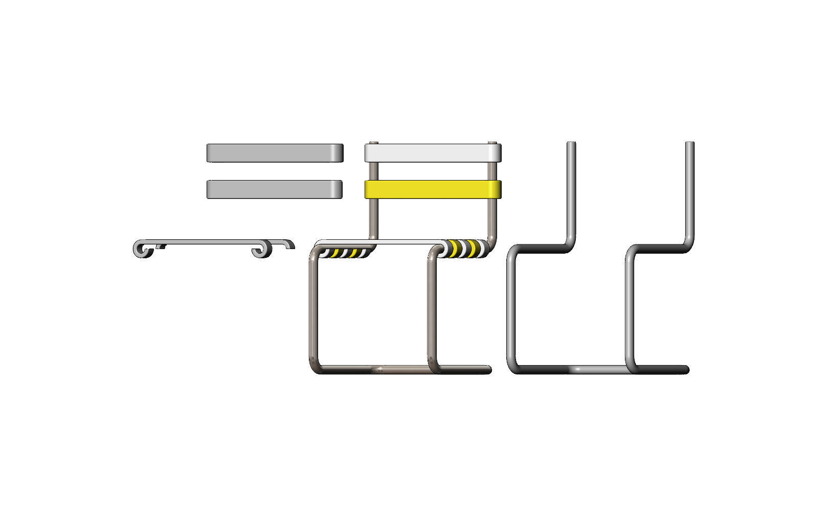 Miniature garden chair mockup 3D print model_2