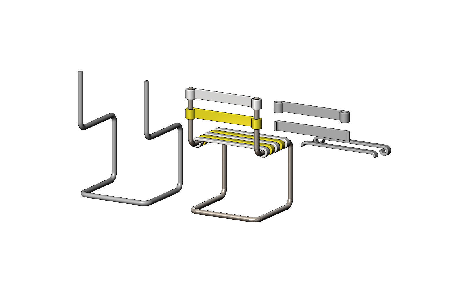 Miniature garden chair mockup 3D print model_6