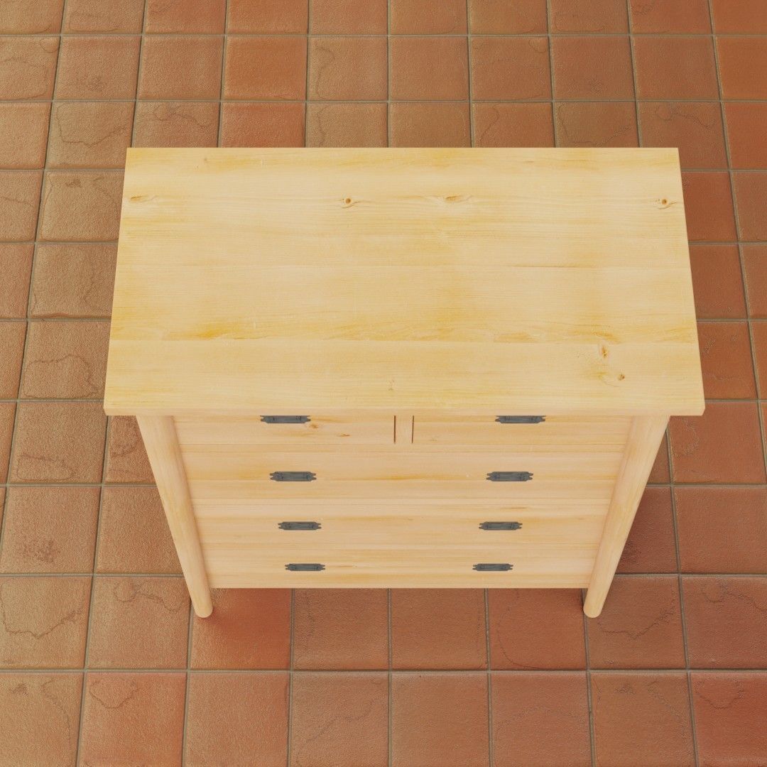Chest of Drawers Free 3D model_4