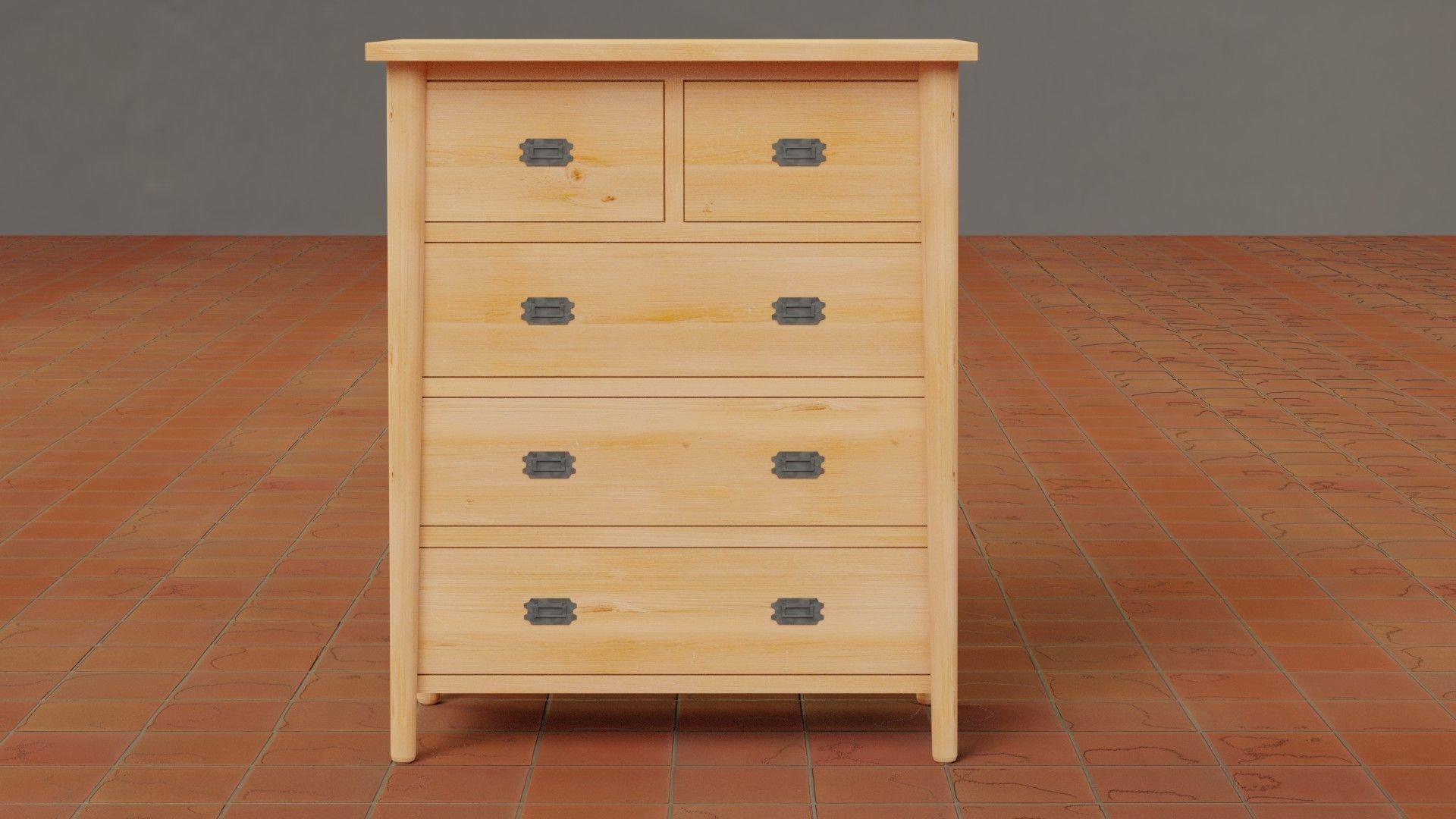 Chest of Drawers Free 3D model_1