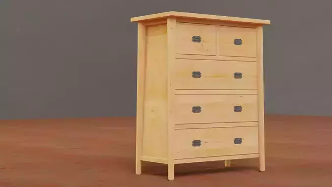Chest of Drawers Free 3D model