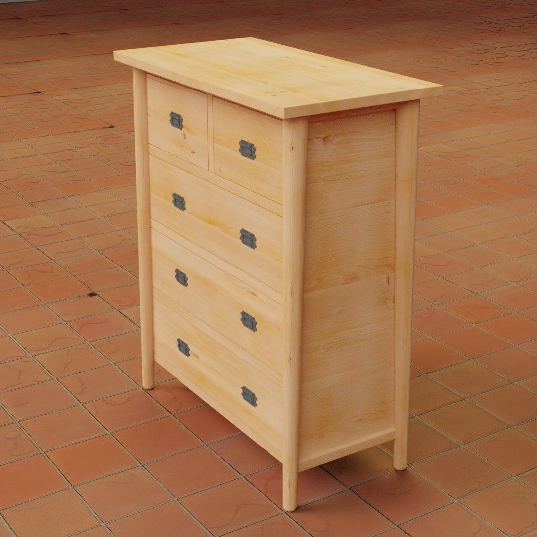 Chest of Drawers Free 3D model_2