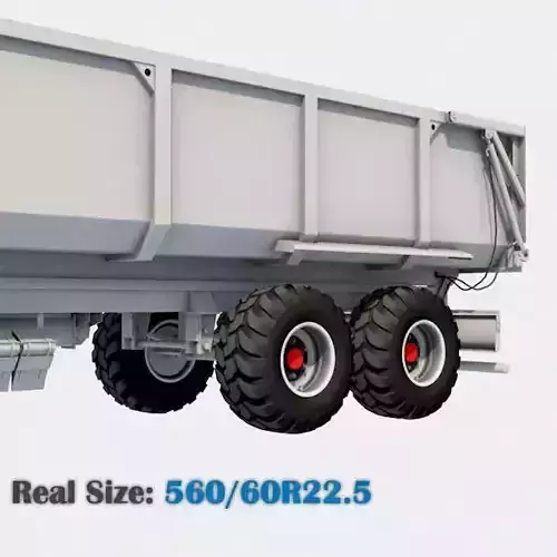 Trailer Wheel 560 60R22-5 Low-poly 3D model