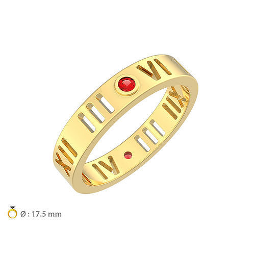 N136 narrow ring pierced digits 3D print model