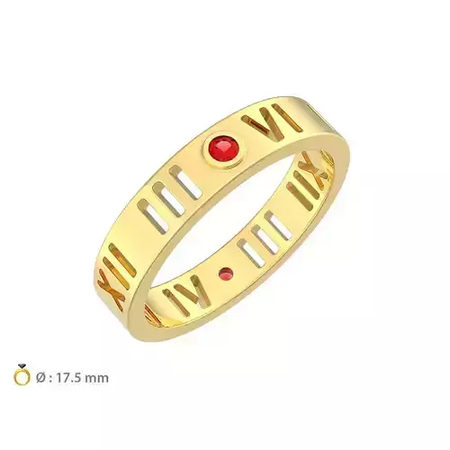 N136 narrow ring pierced digits 3D print model