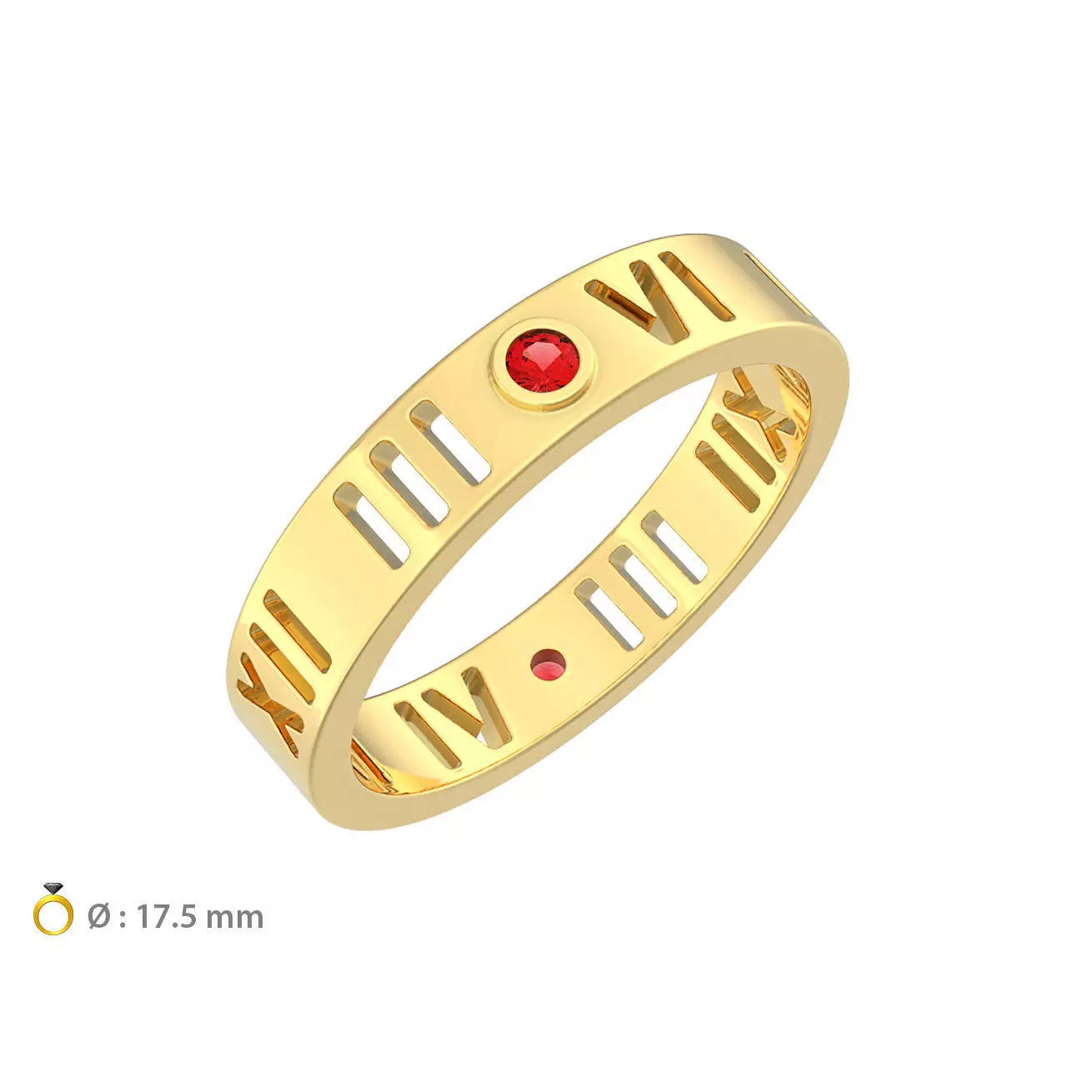 N136 narrow ring pierced digits 3D print model_0
