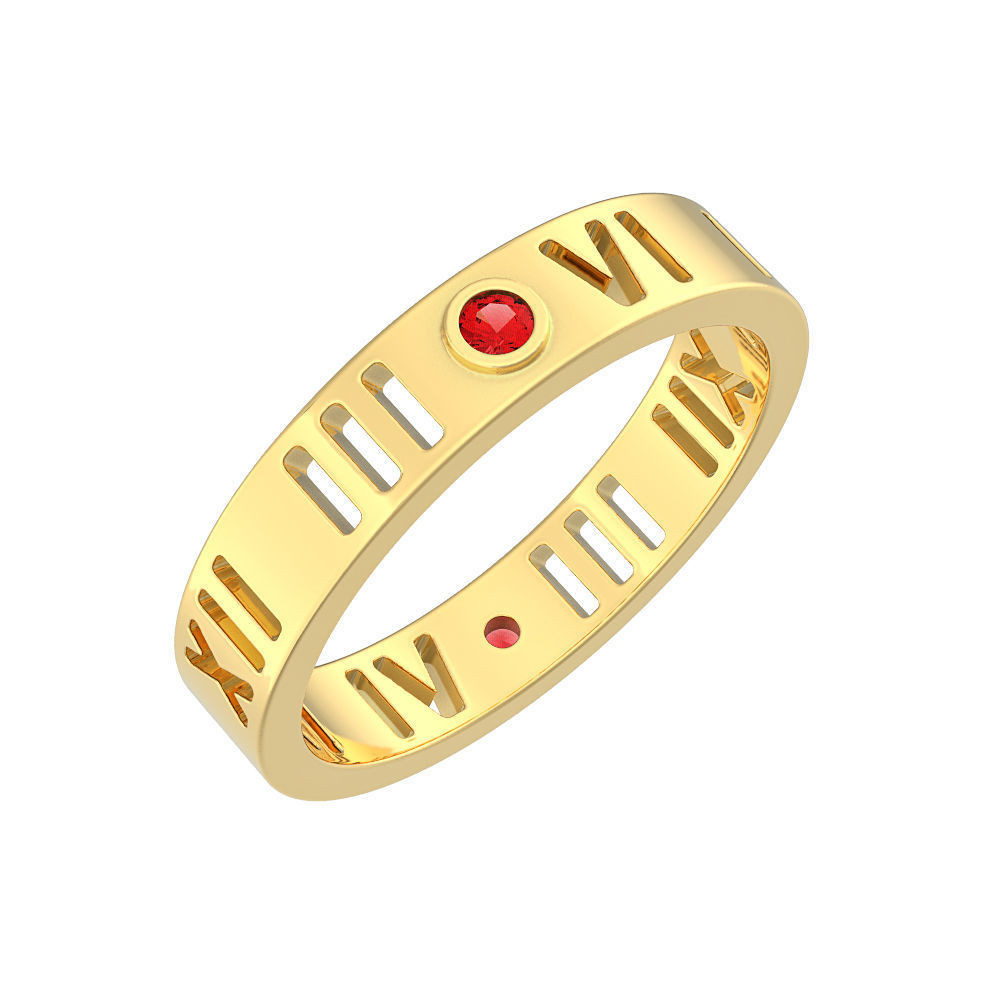 N136 narrow ring pierced digits 3D print model_2