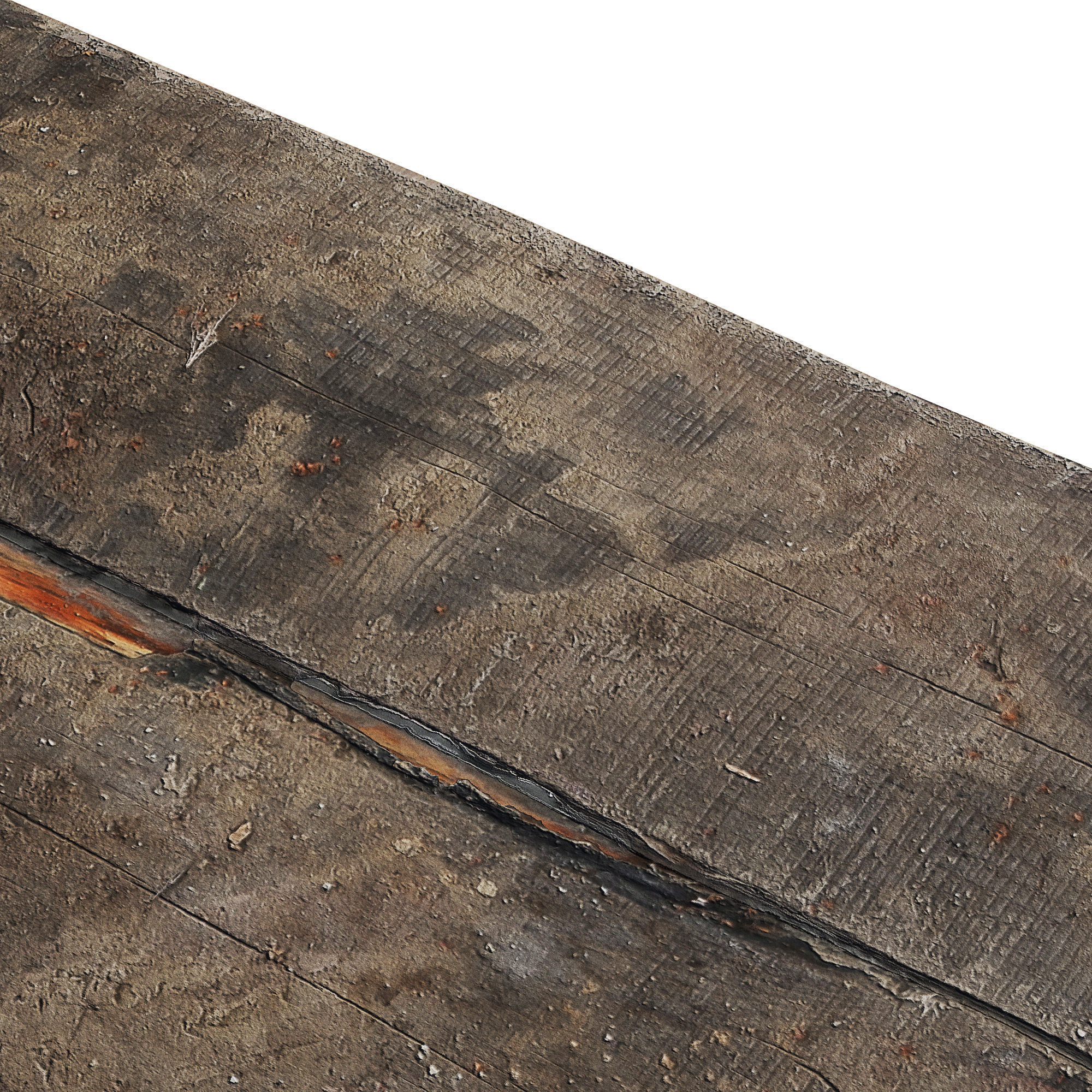  Wooden bridge  Low-poly 3D model_3