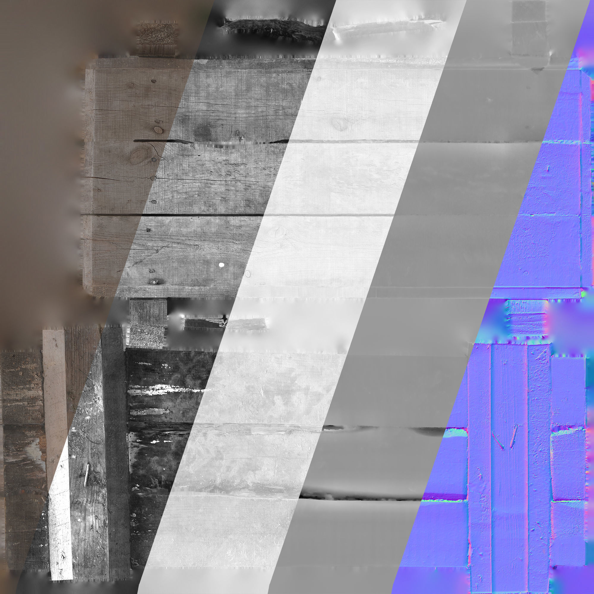  Wooden bridge  Low-poly 3D model_10