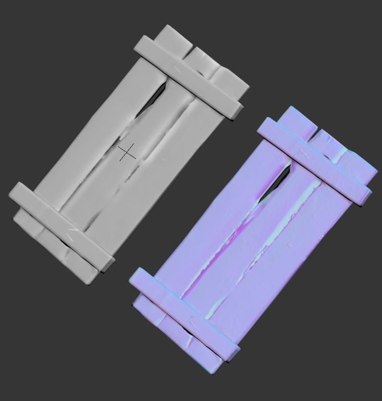  Wooden bridge  Low-poly 3D model_9