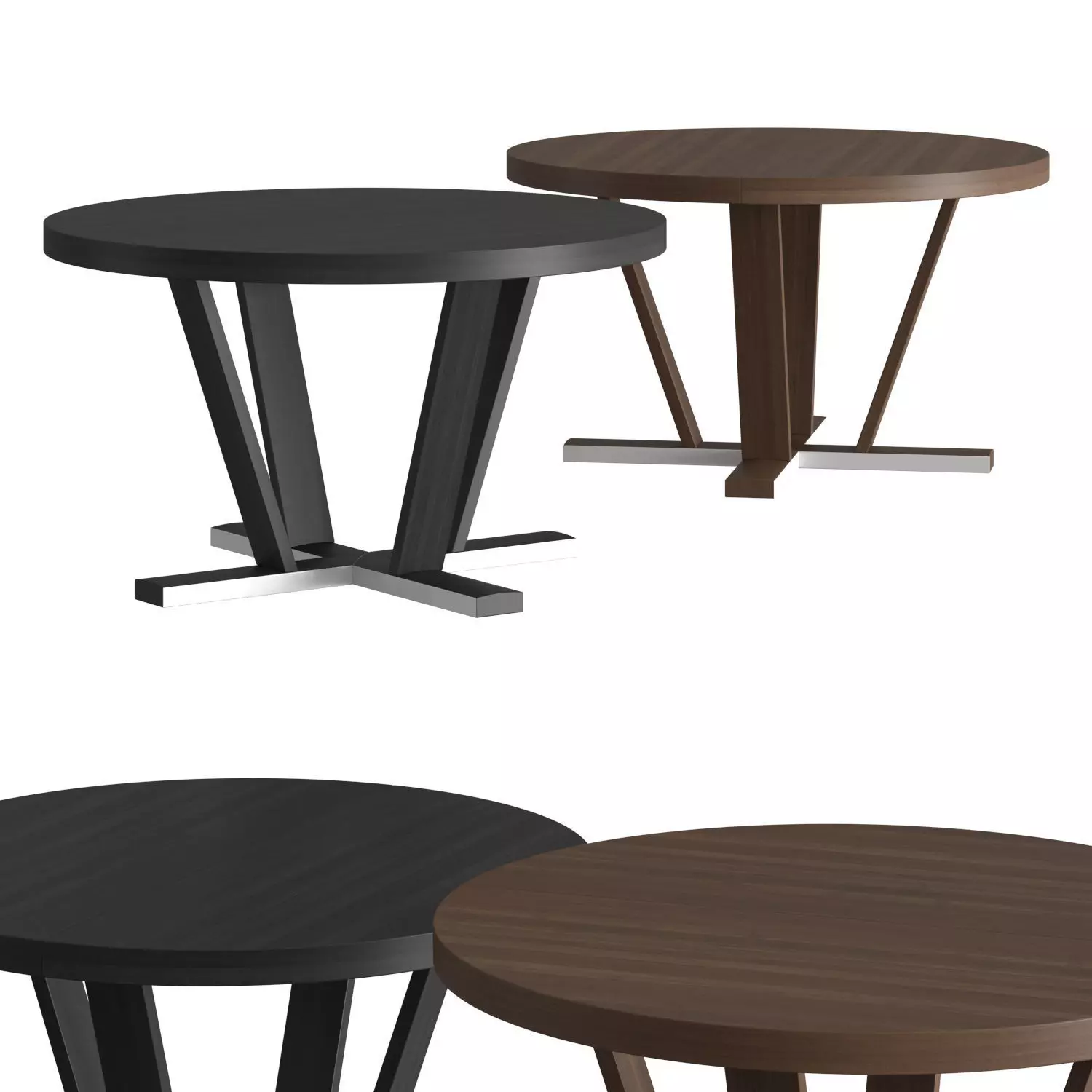 Potocco Aura Round Dining Table 3D model_0