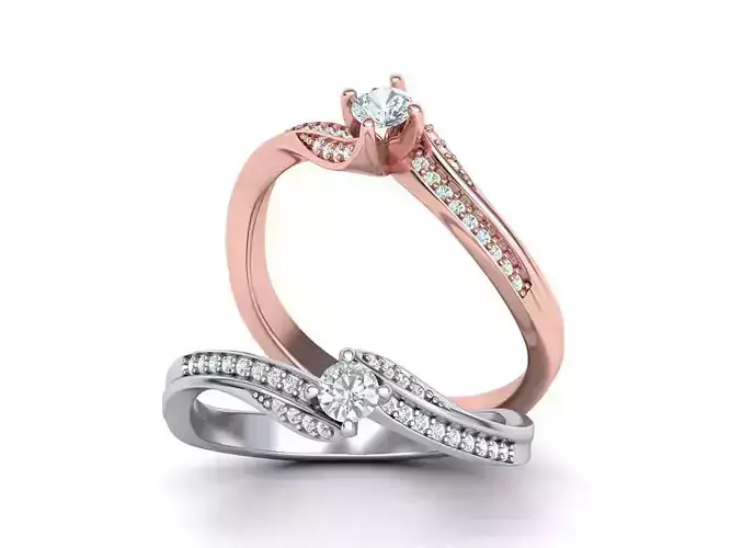 Paradise Engagement ring 3d model 116