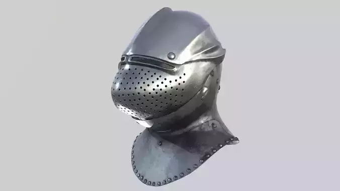 Medieval Armet01 Helmet Low-poly 3D model
