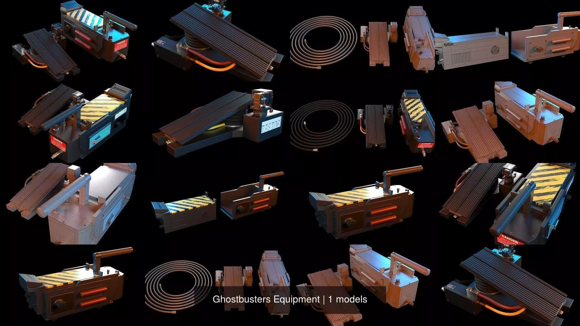 Ghostbusters Equipment 3D Model Collection_0