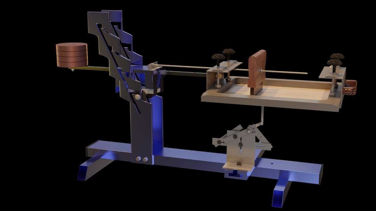 Manual cylindrical Screen Printer 3D model_2